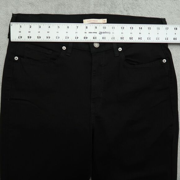 Levi's Jeans Womens Size 14S Black High-Rise Classic Straight Denim 27.5" Inseam - Picture 15 of 16